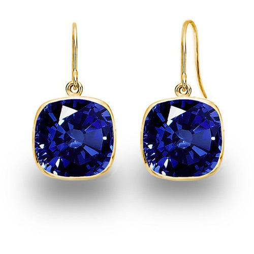 5.00 CTW Lab Grown Sapphire and Emeralds Set - 14K Gold (2 Pairs)